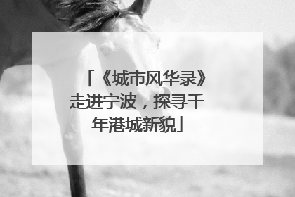 《城市风华录》走进宁波，探寻千年港城新貌