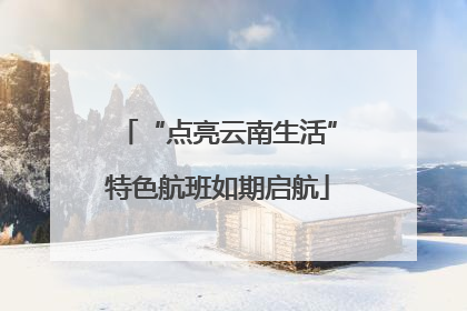 “点亮云南生活”特色航班如期启航