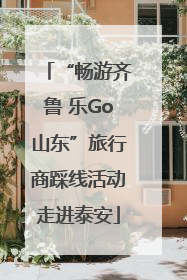 “畅游齐鲁 乐Go山东”旅行商踩线活动走进泰安