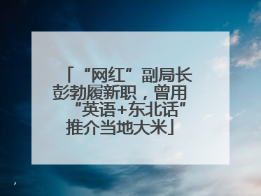 “网红”副局长彭勃履新职，曾用“英语+东北话”推介当地大米