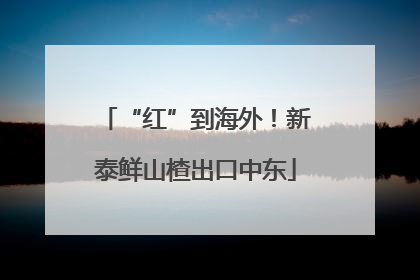 “红”到海外！新泰鲜山楂出口中东