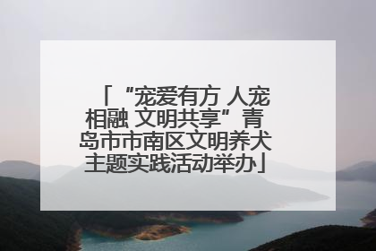 “宠爱有方 人宠相融 文明共享”青岛市市南区文明养犬主题实践活动举办