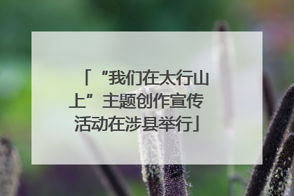 “我们在太行山上”主题创作宣传活动在涉县举行