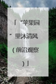 “苹果园”里沐清风（前沿观察）