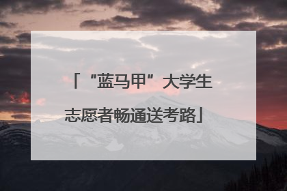 “蓝马甲”大学生志愿者畅通送考路