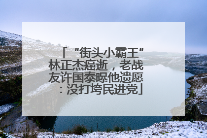 “街头小霸王”林正杰癌逝，老战友许国泰曝他遗愿：没打垮民进党