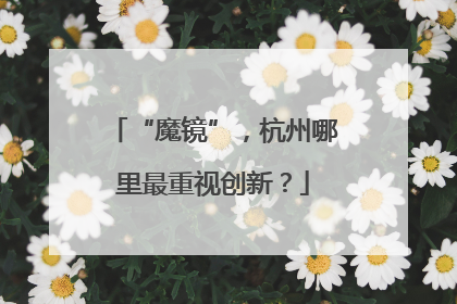 “魔镜”，杭州哪里最重视创新？