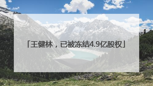 王健林，已被冻结4.9亿股权