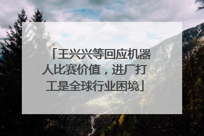 王兴兴等回应机器人比赛价值，进厂打工是全球行业困境