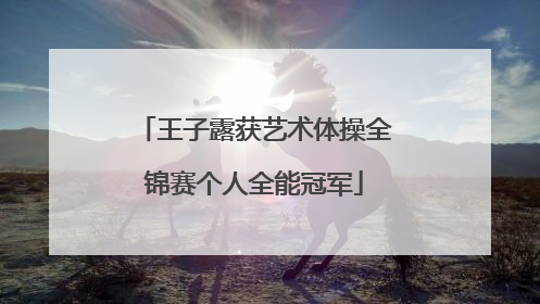 王子露获艺术体操全锦赛个人全能冠军