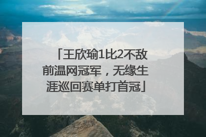王欣瑜1比2不敌前温网冠军，无缘生涯巡回赛单打首冠