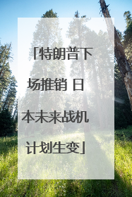 特朗普下场推销 日本未来战机计划生变