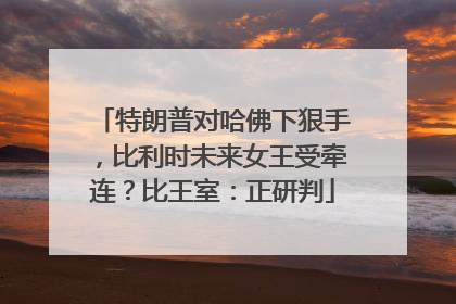 特朗普对哈佛下狠手，比利时未来女王受牵连？比王室：正研判