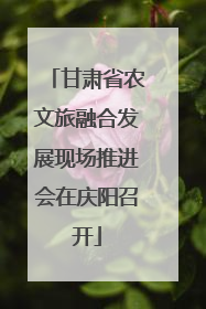 甘肃省农文旅融合发展现场推进会在庆阳召开