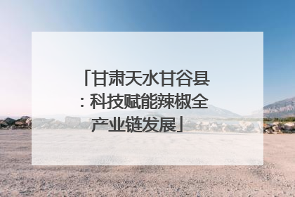 甘肃天水甘谷县：科技赋能辣椒全产业链发展