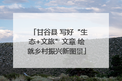 甘谷县 写好“生态+文旅”文章 绘就乡村振兴新图景