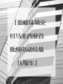 盈峰环境交付马来西亚首批纯电动垃圾压缩车