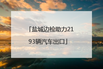 盐城边检助力2193辆汽车出口