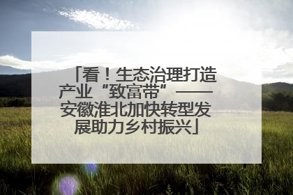 看！生态治理打造产业“致富带”——安徽淮北加快转型发展助力乡村振兴