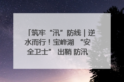 筑牢“汛”防线｜逆水而行！宝峰湖 “安全卫士” 出鞘 防汛应急再添硬核力量