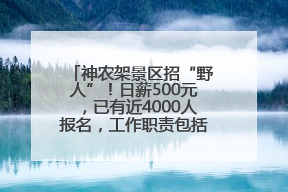 神农架景区招“野人”！日薪500元，已有近4000人报名，工作职责包括“接受游客投喂”