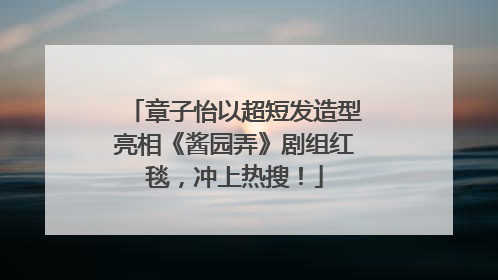 章子怡以超短发造型亮相《酱园弄》剧组红毯，冲上热搜！
