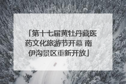 第十七届黄牡丹藏医药文化旅游节开幕 南伊沟景区重新开放