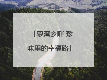 罗湾乡畔 珍味里的幸福路