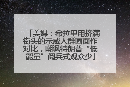美媒：希拉里用挤满街头的示威人群画面作对比，嘲讽特朗普“低能量”阅兵式观众少