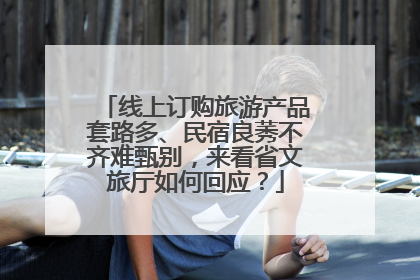 线上订购旅游产品套路多、民宿良莠不齐难甄别，来看省文旅厅如何回应？