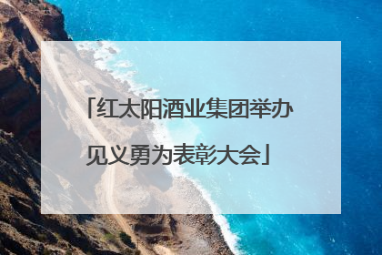 红太阳酒业集团举办见义勇为表彰大会