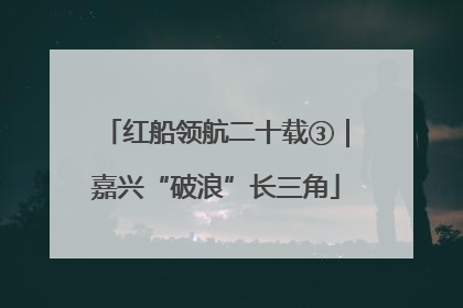 红船领航二十载③｜嘉兴“破浪”长三角
