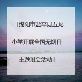 绵阳市盐亭县五龙小学开展全国无烟日主题班会活动