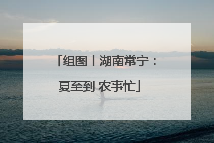 组图丨湖南常宁：夏至到 农事忙