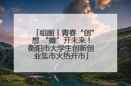组图丨青春“创”想 “摊”开未来！衡阳市大学生创新创业集市火热开市