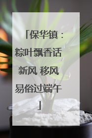 保华镇：粽叶飘香话新风 移风易俗过端午