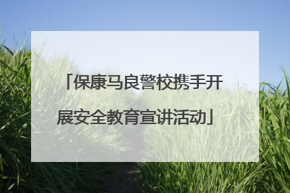 保康马良警校携手开展安全教育宣讲活动