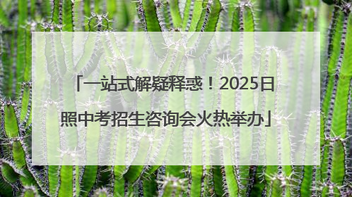 一站式解疑释惑！2025日照中考招生咨询会火热举办