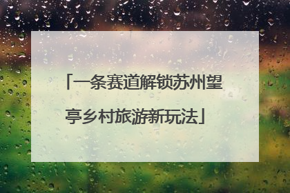 一条赛道解锁苏州望亭乡村旅游新玩法