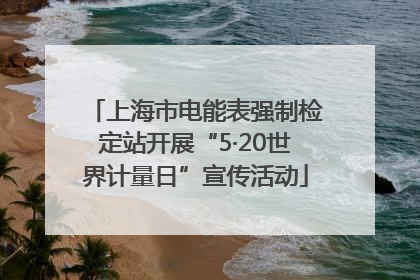 上海市电能表强制检定站开展“5·20世界计量日”宣传活动