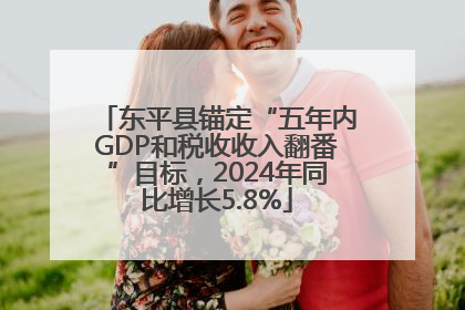 东平县锚定“五年内GDP和税收收入翻番”目标，2024年同比增长5.8%