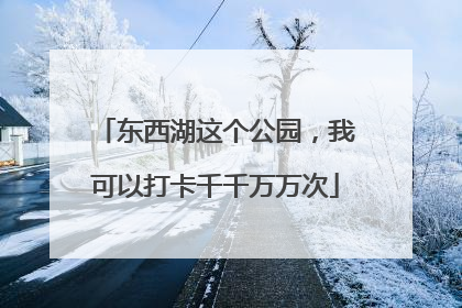东西湖这个公园，我可以打卡千千万万次