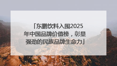 东鹏饮料入围2025年中国品牌价值榜，彰显强劲的民族品牌生命力