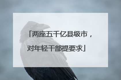两座五千亿县级市，对年轻干部提要求