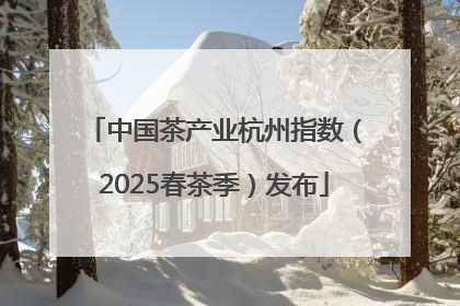 中国茶产业杭州指数（2025春茶季）发布
