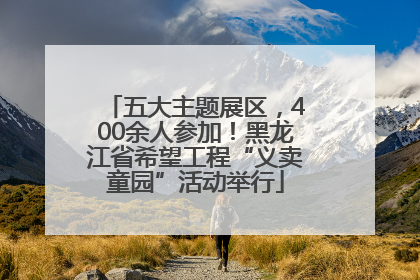 五大主题展区，400余人参加！黑龙江省希望工程“义卖童园”活动举行
