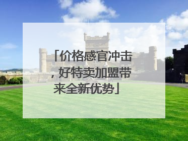 价格感官冲击，好特卖加盟带来全新优势