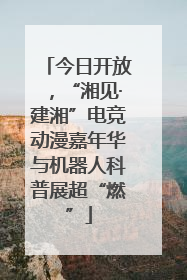 今日开放，“湘见·建湘”电竞动漫嘉年华与机器人科普展超“燃”