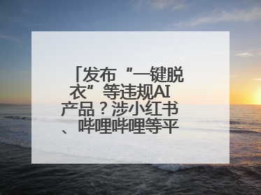发布“一键脱衣”等违规AI产品？涉小红书、哔哩哔哩等平台！上海出手