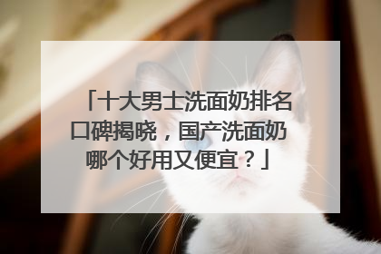 十大男士洗面奶排名口碑揭晓，国产洗面奶哪个好用又便宜？